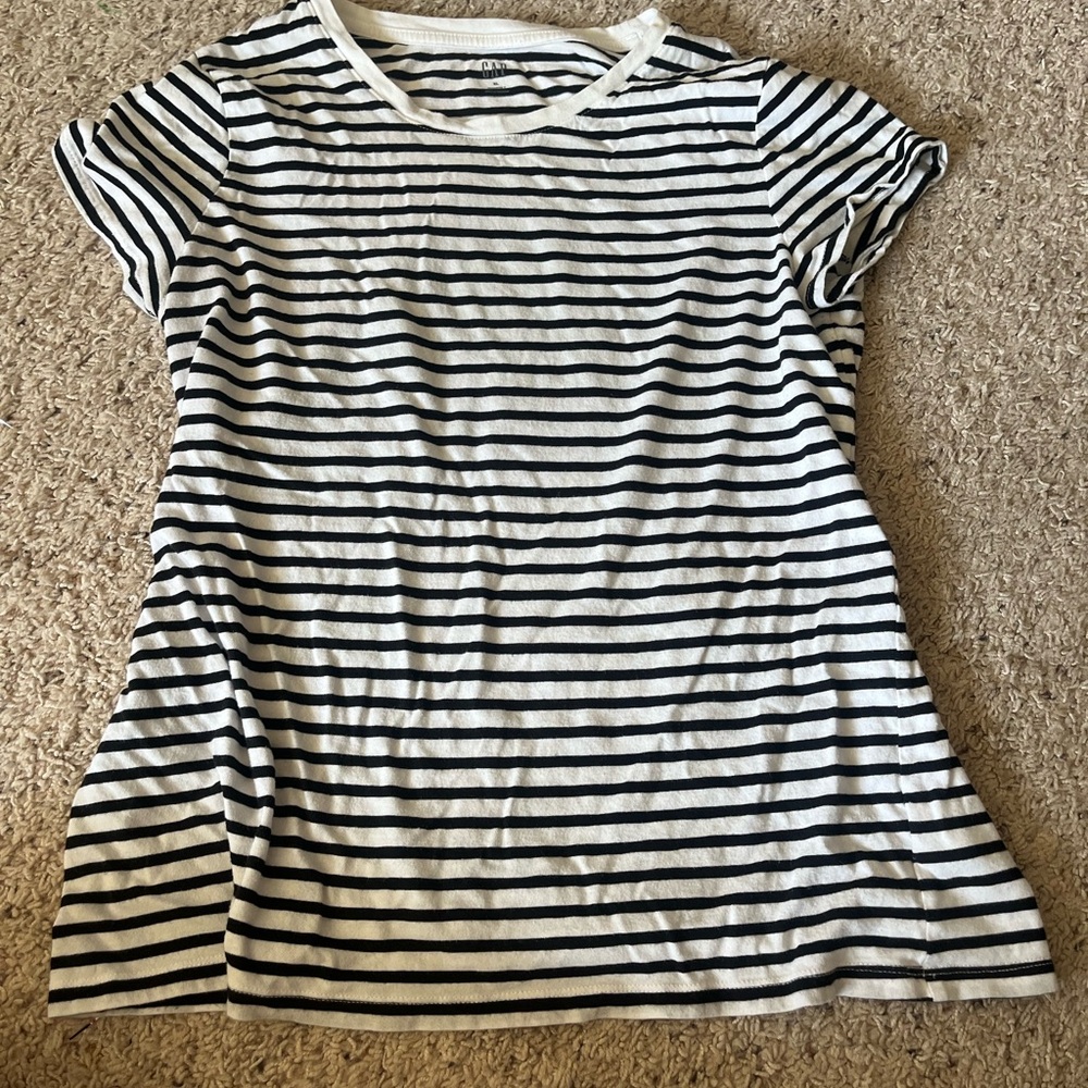 GAP Black & White Striped Tee
